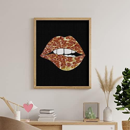 Kits de pintura de diamante decorativos de lábios de pizza