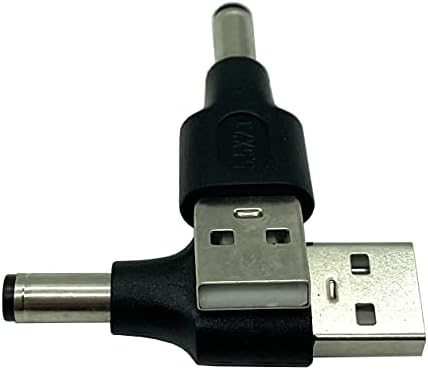Adaptador de potência dafensay USB para DC, USB 2.0 Um macho para CC 5,5 x 2,1mm Adaptador de energia masculina 2-pacote, usado para