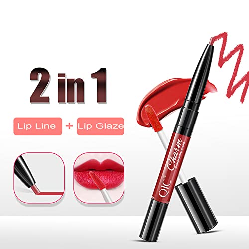Color Lip Lip Gloss Double Double Pen Lip Lip Lip Copo Water Lip Late Lipstick Lipstick Liner Liner esmalte de esmalte