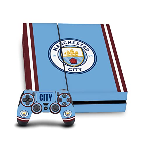 Projetos de estojo principal licenciados oficialmente Manchester City Man City FC 2022/23 Kit doméstico Logotipo Art Vinyl Gaming