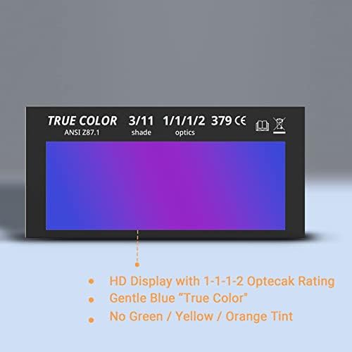 2 lente de soldagem de embalagem 2 x 4,25, lente de soldagem de escurecimento automático, tonalidade 3/11, tecnologia de cor