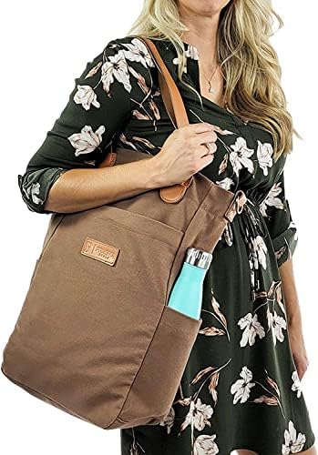 PS Pragma Style Converta Tote Mackpack, Bolsa de viagem conversível de lona multiuso, bolsa de mochila feminina,