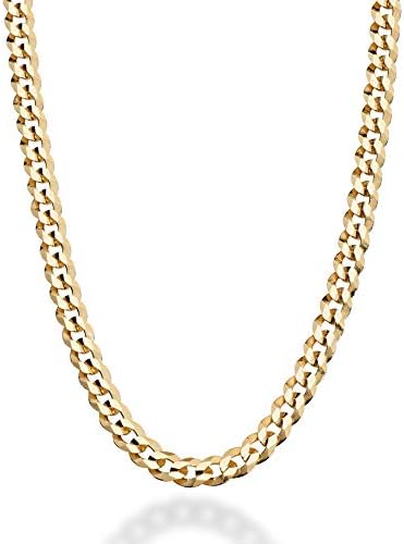 Miabella Solid 18k Gold sobre prata esterlina italiana 5mm de diamante CUNCO CUNL CURB CARCO CHUCLAR PARA MULHORES, 925 STERLING SLATER MADE na Itália