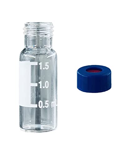 Frascos de amostragem automática 2ml para vidro de borossilicato de HPLC GS Amber com tampas de parafusos de ptfe de