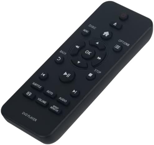 RC-5721 Replace Remote Control fit for Philips DVD Player DVP2881 DVP2880/F7 DVP2880/79 DVP2881/98 DVP2850 DVP2851 DVP2852/98 DVP3600/05 DVP3600/12 DVP3600/55 DVP3600/96 DVP3602 DVP3608 DVP3608/94