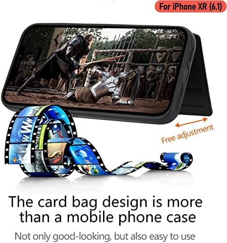 Lmdamz para iPhone XR/10R Caixa de carteira de 6,1 polegadas com suporte de cartão, Mandala em relevo em couro Faux PU com pulseira de pulso dupla caixa de galho magnético Caixa de carteira traseira com função de suporte
