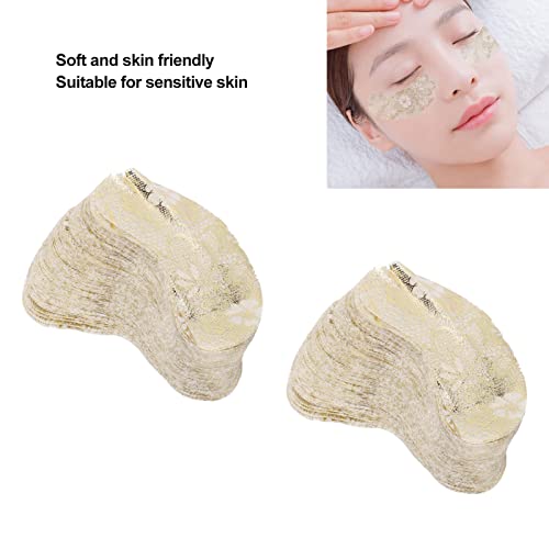 Folha de máscara de olho chiciris, máscara ocular padrão de flores de papel 200 peças DIY descartáveis ​​Soft for Women Beauty Salon