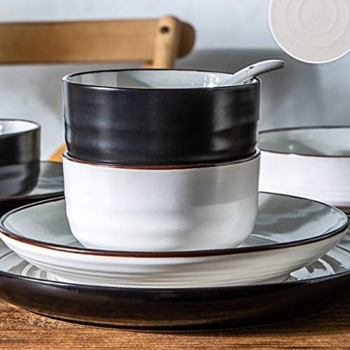 Sxnbh Porcelain Tableware Conjunto com cenário de 56 peças, utensílios domésticos, utensílios de mesa, tigela, placa