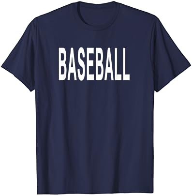 Camisa que diz camiseta de beisebol