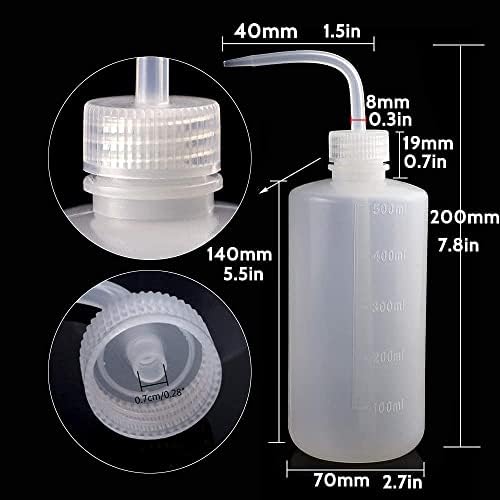 Papel de transferência de beoncall 25pcs Wash Bottle 2pcs 500 ml de segurança Ferramentas de água para lavar garrafas