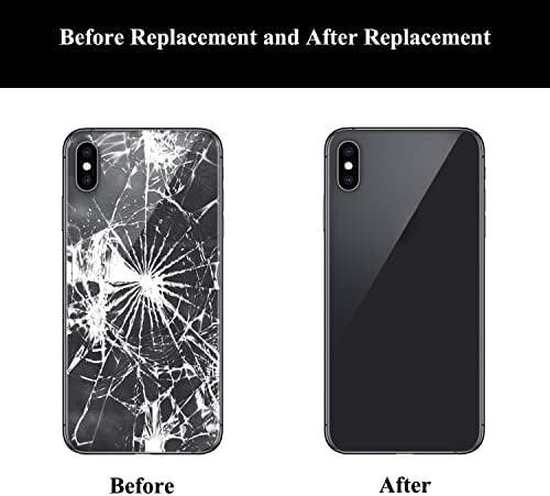 Substituição de vidro da capa traseira de Lozop para iPhone XS Max com ferramentas repir, manual do usuário e adesivo