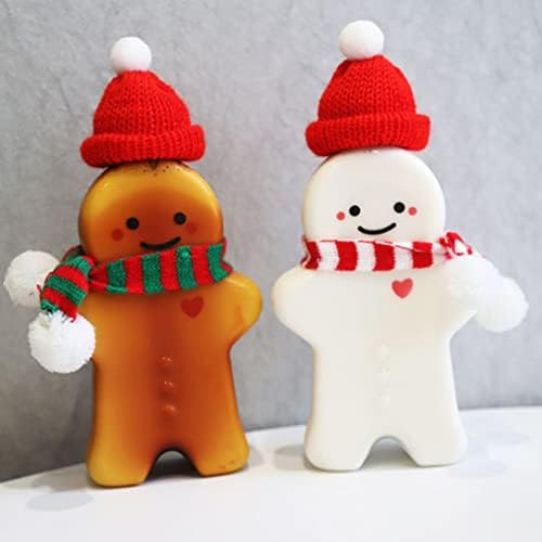 Zerodeko 20pcs de Natal mini chapéu de tricô mini lenço miniature pente de lenço de ladrinagem de lenço cubra pequenos Papai Noel Cap boné Papai Noel