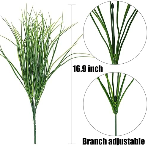 Szjias Fake Grass Plant Artificial Wheat Plants Bushes Plantas de Plástico para Filler de vegetação UV ao ar livre