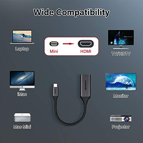 Upgrow Thunderbolt para o adaptador HDMI 4K@30Hz Mini DP Dispalyport para adaptador HDMI para Apple MacBook Air/Pro, Microsoft