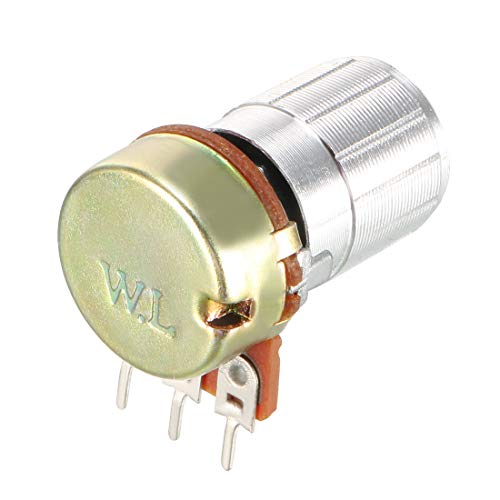 UXCELL WH148 5PCS 1K OHM Resistores variáveis ​​Potenciômetro de filme de carbono rotativo de giro único com botões