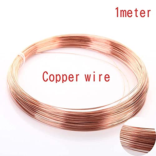 Aurorad Linha de cobre 1m Linha de cobre Red Copper Diâmetro do fio descalço 99,90% 0,8/1/1/2/2/3mm