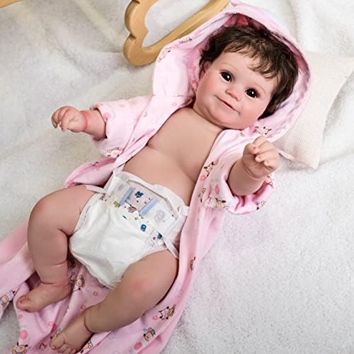 Tatu Reborn Baby Dolls Fregers 22 polegadas Recém-nascidos Pacote de 6 peças Fit 18-22in, Alive