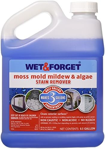 Molhado e esqueça nenhum limpador externo de esfoliação para facilitar a remoção de manchas de mofo, bolor e algas, fórmula sem alvejante,