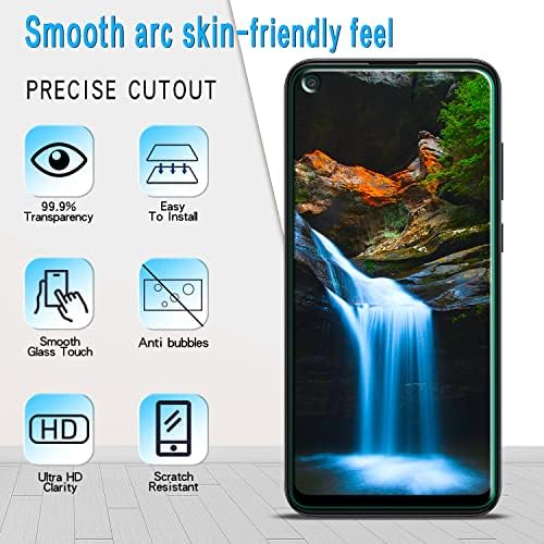 Slanku [3 pacote projetado para o Samsung Galaxy A11, M11 Protetor de tela de vidro temperado, filme de protetor de tela HD, bolhas sem bolhas, anti -scratch, fácil instalação, amigável