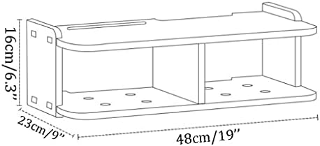 Caixa de armazenamento do roteador bienka, prateleira de armazenamento decorativa de WiFi montada na parede prateleira flutuante