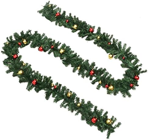 Garland de Natal decorada com enfeites 787.4 polegadas de vegetação ao ar livre barbaciais artificiais decoração de guirlanda