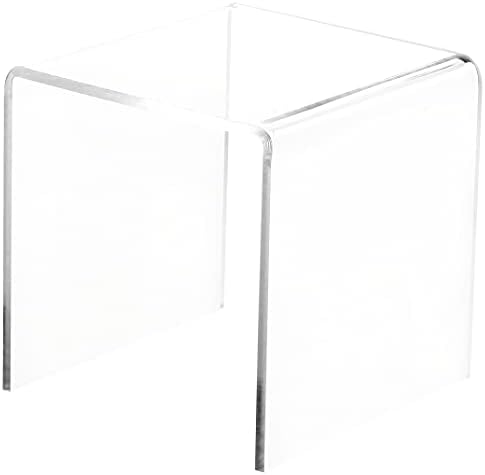Plymor Clear Acrílico quadrado Display Riser, 5 h x 5 W x 5 D