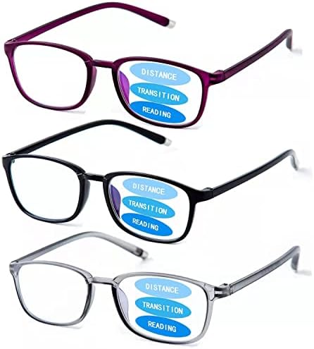 Óculos de leitura multifocais progressivos para mulheres e homens, leitores bifocais multifocus Blue Blocking Bloqueio de óculos