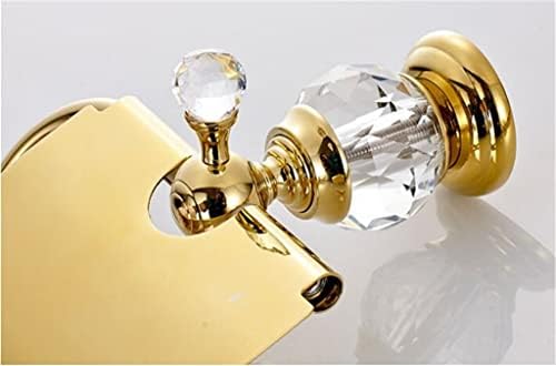 Lukeo Paper Roll titular Gold Gold Total Brass Paper Hotorizer Decoração de Crystal Decoração de tecidos à prova d'água Suporte