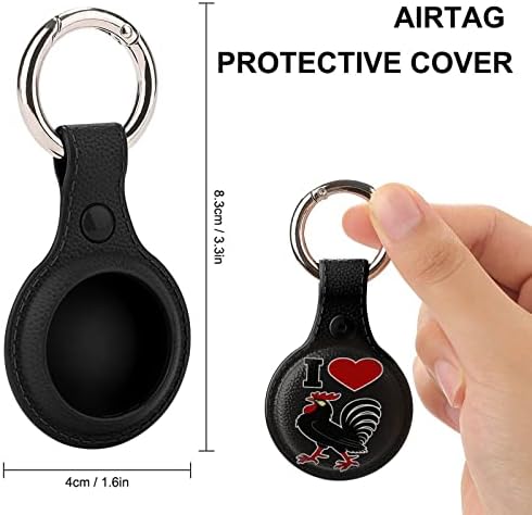 I Love Cock Protective Case Compatível para Airtag Anti-Perd Locator Solder com anel-chave para carteira de colarinho de gato