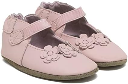 Robeez meninas e unissex solas moles, sapatos de berço resistentes a solteiros para infantil e criança, 0-24 meses