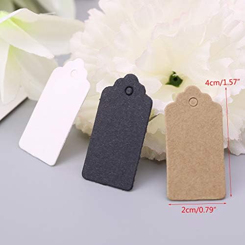 Bangna 100pcs Vintage Kraft Paper Gift Tags Tags Jóias Rótulo de preço Craft Decor 2x4cm