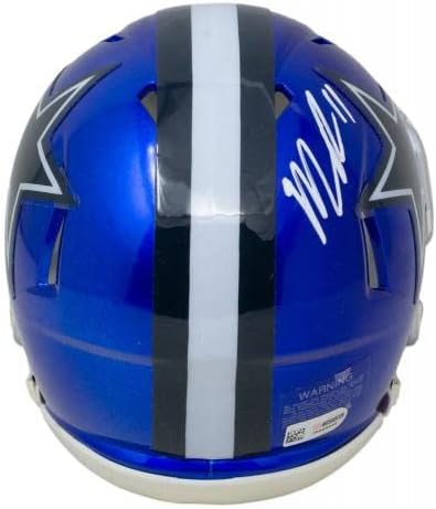 Micah Parsons assinou o Dallas Cowboys Mini Speed ​​Replica Flash Helmet Sports Mem - Capacetes NFL autografados