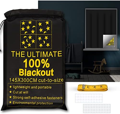 Ruseen Blackout Shades Tons de viagem Janela Blackout Cortinas, de Blackout Material Blackout temporário para Batiçam, quarto,