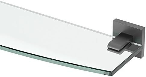 Gatco 4056mx elevam banheiro de 8 mm de vidro temperado, 20,13 , preto fosco