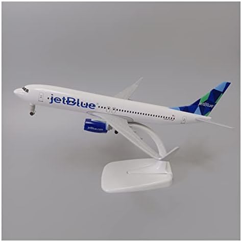 Modelos de aeronaves de liga de 20 cm de metal ajuste para jato a ar azul jetblue Airlines Boeing 737 B737 Airways Modelo Plano Colecionável Exibição gráfica