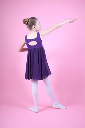 Tanzmuster ® Girls 'Ballet Leotard com Skirt - Helena - Mistura extra de algodão macio, strass oval, sem mangas