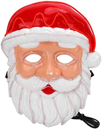 Máscara de Papai Noel de Natal Led Led Luminous Cosplay