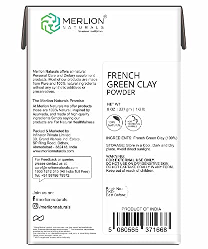 Merlion Naturals French Green Clay Powder 227gm / 8oz