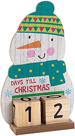 Calendário do advento do boneco de neve de Natal - decoração de casa - 4 peças