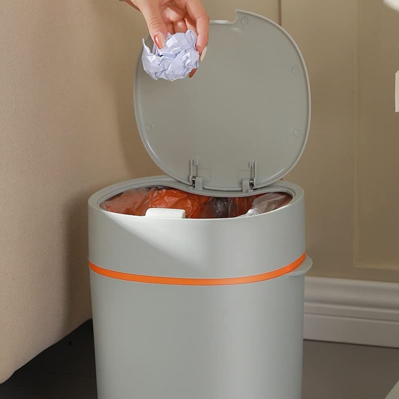 Lixo de lixo zhaoleei em casa com tampa de tampa push vaso sanitário sala de estar cozinha quarto lixo criativo lata de lata