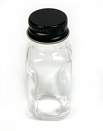 Artcraft National pequena garrafa de vidro transparente tem forma quadrada conveniente e boné resistente a vazamentos