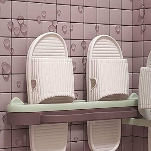 Rack de sapato banheiro parede pendurada chinelos de prateleira parede pendurada na parede de punção grátis pendurada