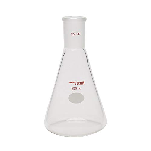 Adamas-beta 1 peça Erlenmeyer Flask Basker cônico resistente a copo cônico 24/40 50ml Copo de medição Laboratório de vidro de química Espalhar