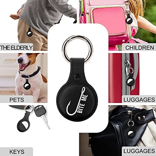 Morda-me Pesca Case Protetora Compatível para Airtag Com o Ring Anti-Perd Locator Solter Gift for Wallet Bagage Collar Cat Dog