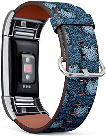 Compatível com Fitbit Charge 2 - Substituição de pulseira de pulseira de couro pulseira de pulseira de faixa para homens