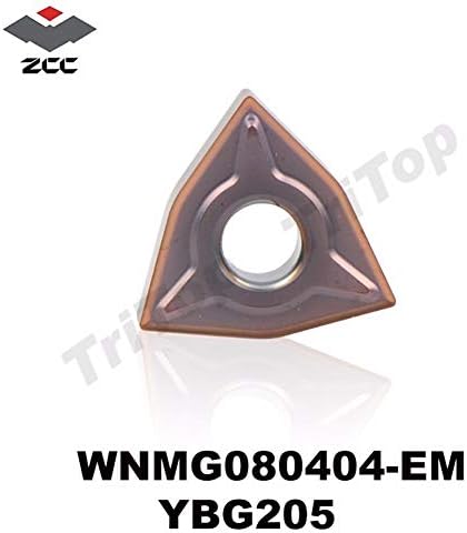 FINCOS WNMG080404-EM YBG205 ZCC.CT Inserções para Holder Wwlnr/Mwlnr Wnmg431 acabamento semi-aço inoxidável wnmg080404