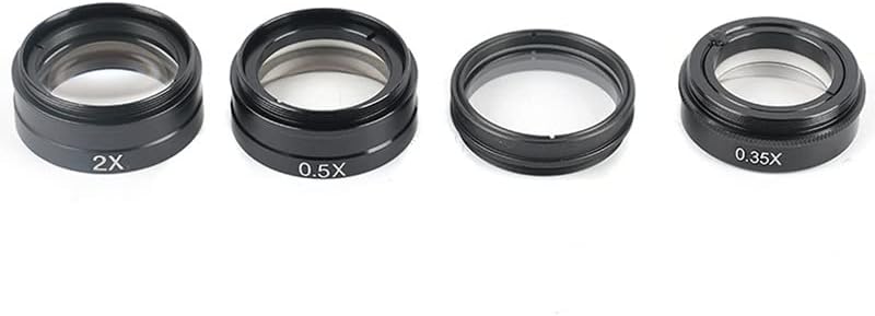 Kit de acessórios para microscópio para adultos 0,5x/0,35x/2x/1x/0,75x lente de vidro objetiva auxiliar 42 mm para lente microscópio