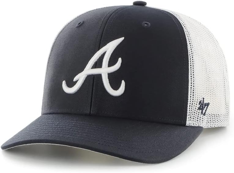 '47 Atlanta Braves Team Navy Crucker Mesh Snapback Hat, um tamanho