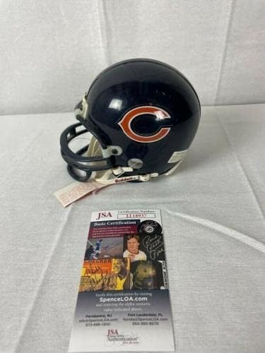 Doug Atkins assinou o INSC Hof 1982 Chicago Bears Mini Capacete JSA - Mini Capacetes Autografados da NFL