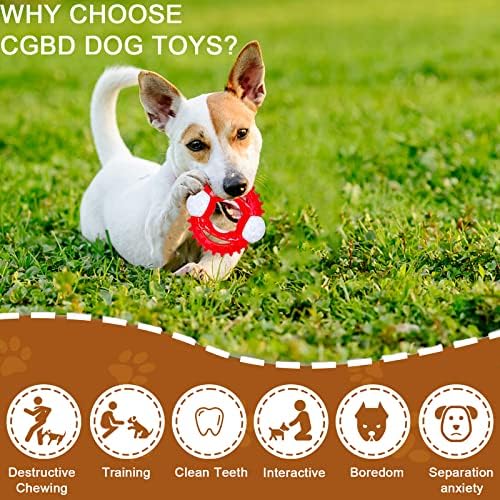 Brinquedos para cães, 3 Brinquedos de cachorro Pacote para mastigar agressivas raças pequenas, brinquedos de mastigas agressivos indestrutíveis para cães pequenos, brinquedos de cachorros de cachorro, brinquedos de cachorro resistentes e duráveis ​​para cães pequenos e médios